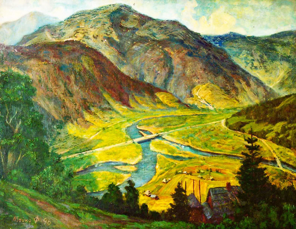 «Міст через Бистрицю». 1996. Полотно, олія